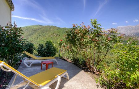 Gîte à Muracciole, centre Corse, Haute-Corse, labellisé Gîtes de France : une terrasse Ferienhaus Nr.57842 Muracciole - Corse - Gîte à Muracciole, centre Corse, Haute-Corse, labellisé Gîtes de France : une terrasse