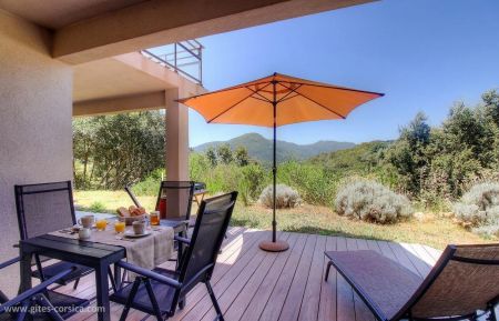 Ferienhaus Nr.25911 Sart&egrave;ne - Corse - G&icirc;te &agrave; Sart&egrave;ne, en Corse du Sud, labellis&eacute; Gites de France : la terrasse et la vue