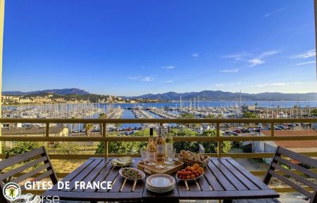 City Break n&deg;28781 Ajaccio - Corse - Gite &agrave; Ajaccio, Corse du sud, labellis&eacute; G&icirc;tes de France : le balcon avec la vue