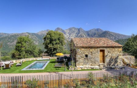 Ferienhaus Nr.19372 Bocognano - Corse - Gite &agrave; Bocognano, le Grand Ajaccio, Corse du Sud : la maison et la piscine